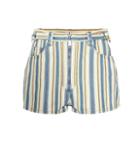 Miu Miu High-rise Striped Denim Shorts