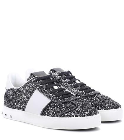 Valentino Valentino Garavani Flycrew Glitter Sneakers