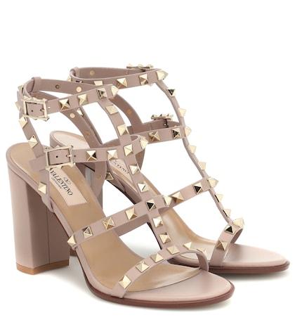 Nike Valentino Garavani Rockstud Leather Sandals