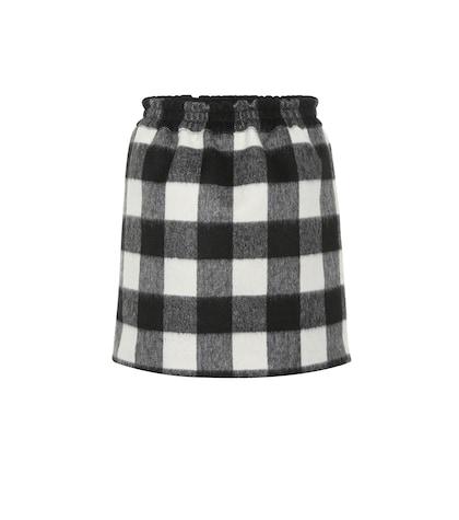 N21 Checked Wool-blend Miniskirt