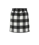 N21 Checked Wool-blend Miniskirt