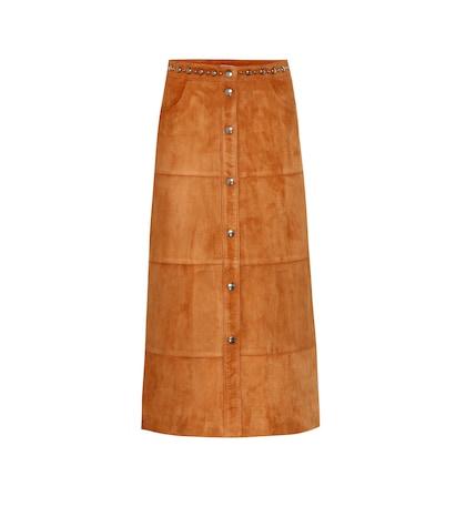 Miu Miu Suede Midi Skirt