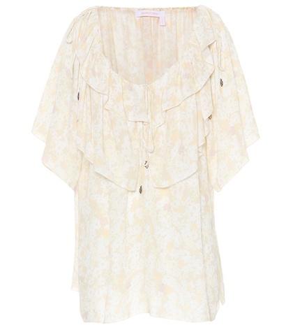 Burberry Floral-printed Crêpe Top