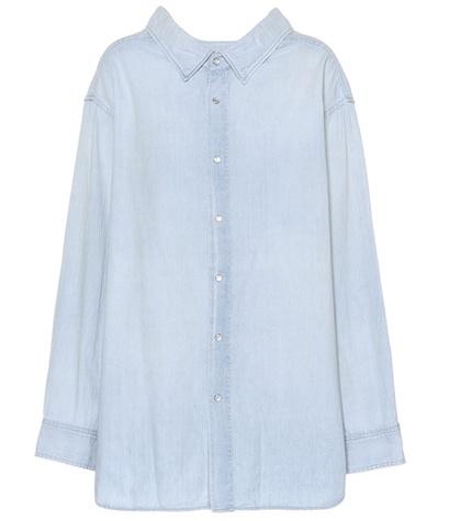 Balenciaga Swing Collar Denim Shirt