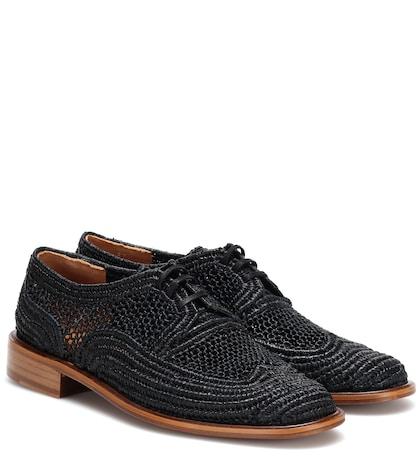 Clergerie Japaille Raffia Derby Shoes