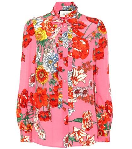 Gucci Floral-printed Silk Crêpe Blouse