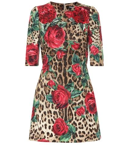 Dolce & Gabbana Printed Cotton And Silk Minidress