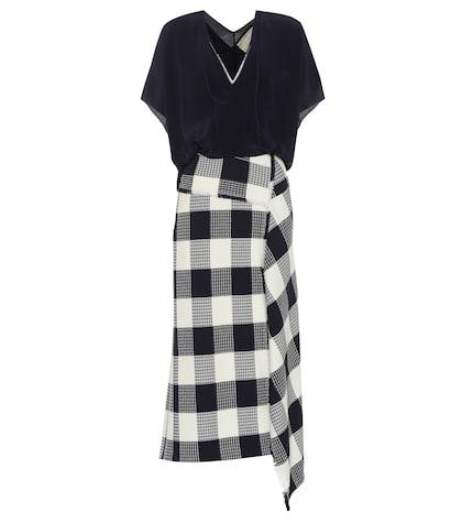 Roland Mouret Kenna Check Stretch Cotton Dress