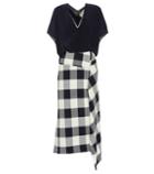 Roland Mouret Kenna Check Stretch Cotton Dress
