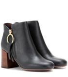 Fendi Leather Ankle Boots