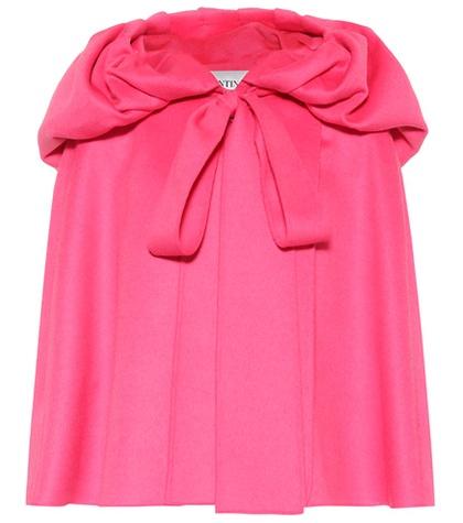 Valentino Hooded Wool-blend Cape