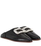 Roger Vivier Bab' Viv' Leather Slippers