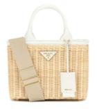 Maryam Nassir Zadeh Wicker And Canvas Bag