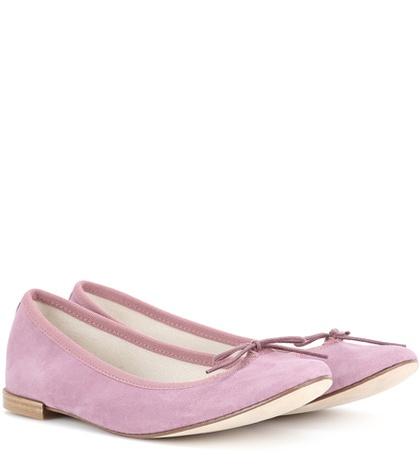 Saint Laurent Cendrillon Suede Ballerinas