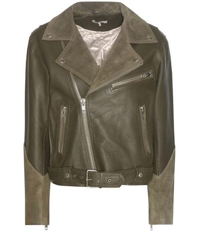 Ganni Lloyd Leather And Suede Jacket