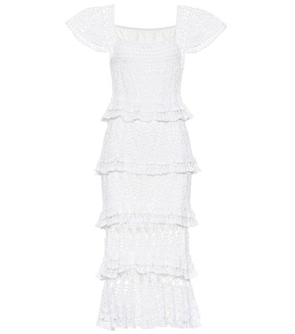 Anna Kosturova Cotillion Crochet Maxi Dress