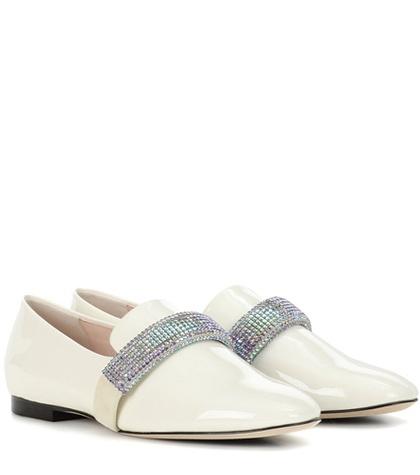 Chlo Embellished Leather Loafers