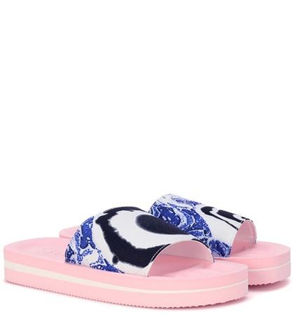 Acne Studios Tania Printed Slip-on Sandals