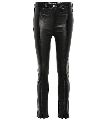 Victoria Beckham Evelyn High-rise Leather Slim Jeans