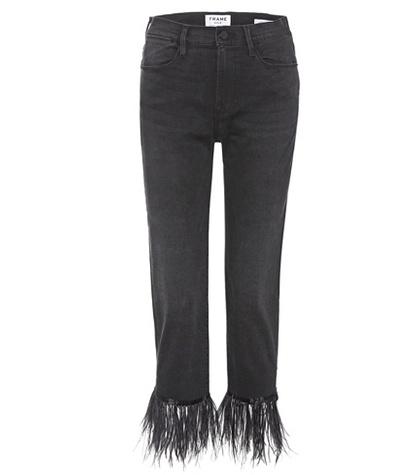 Frame Le High Straight Embellished Jeans