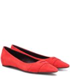Karla Colletto Suede Ballet Flats
