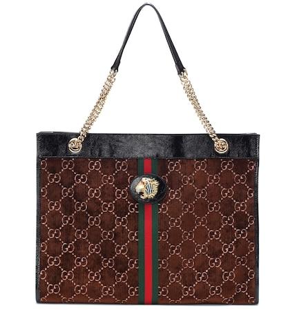 Gucci Large Rajah Velvet Tote