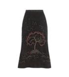Gianvito Rossi Embellished Suede Skirt