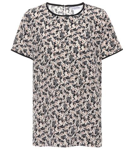 Max Mara Louvre Floral-printed Silk Top