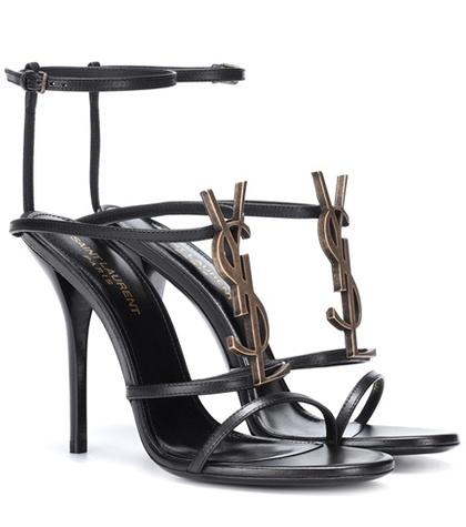 Saint Laurent Cassandra 110 Leather Sandals