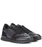 The Row Valentino Garavani Rock Runner Leather And Suede Sneakers