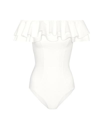 Lisa Marie Fernandez Mira Double Ruffle Swimsuit