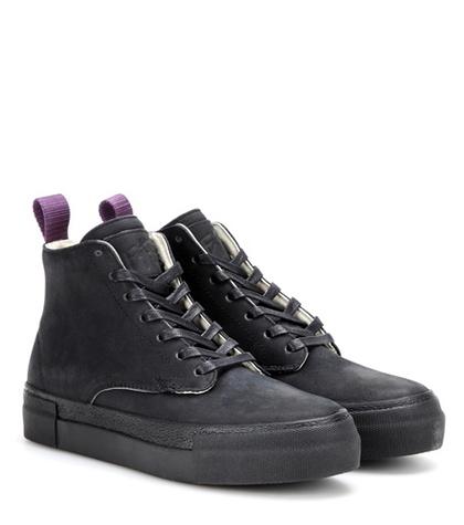 Velvet Odyssey Leather High-top Sneakers