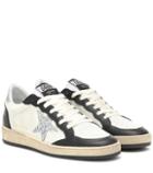 Young Versace Ball Star Leather Sneakers