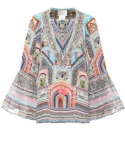 Camilla Printed Silk Top