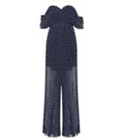 Self-portrait Off-the-shoulder Polka-dot Jumpsuit