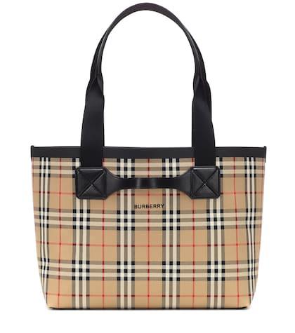 Burberry Check Medium Canvas Shopper