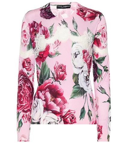 Dolce & Gabbana Floral Silk-blend Top