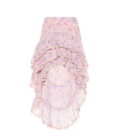 Loveshackfancy Elle Floral Cotton Gauze Skirt