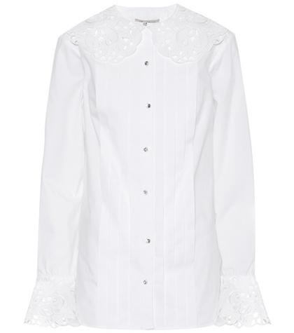 Christopher Kane Lace-trimmed Cotton Shirt
