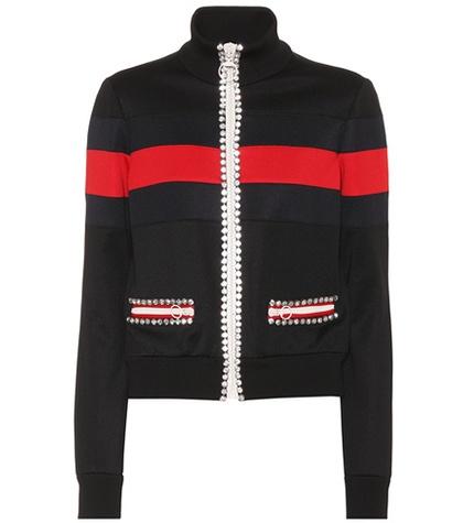 Balenciaga Crystal-embellished Jersey Jacket