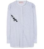 81hours Striped Cotton And Linen-blend Top