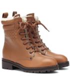 Bottega Veneta Shearling-lined Leather Ankle Boots