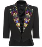 Equipment Embellished Virgin Wool And Silk-blend Jacket