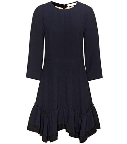 Chlo Crêpe Ruffled-hem Dress