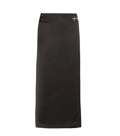 Acne Studios Palm Satin Wrap Pencil Skirt