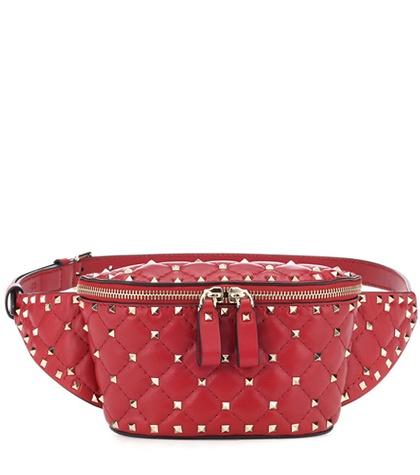 Prada Valentino Garavani Rockstud Leather Belt Bag