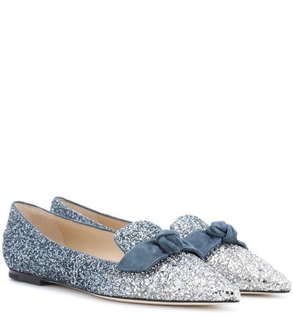 Jimmy Choo Gabie Glitter Ballerinas