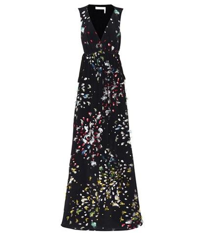Sorel Fil Coupé Silk Maxi Dress