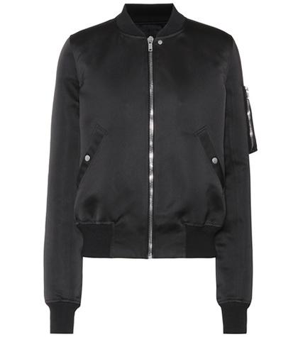 Rick Owens Glitter Flight Cropped Bomber Jacket