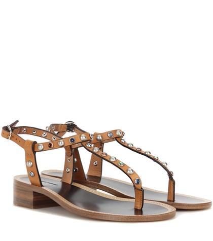 Isabel Marant Aelith Embellished Leather Sandals